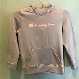 Kids Gray and Pink Champion Sweatshirt